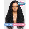 Lwigs New Arrivals Pre-plucked Hairline HD Lace Braided Style Natural Black Deep Wave 13x6 Lace Front Wig NEW99