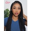 New-in Tangleless Human Hair Ends Knotless Small Box HD Lace Full Hand-tied with Loose Curly Ends Braided Wig Lwigs404