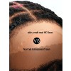 New-in Tangleless Human Hair Ends Knotless Small Box HD Lace Full Hand-tied with Loose Curly Ends Braided Wig Lwigs404