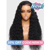 Lwigs New Arrivals Pre-plucked Hairline HD Lace Braided Style Natural Black Deep Wave 13x6 Lace Front Wig NEW99