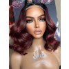 Lwigs New Arrivals Summer Hot Style Ombre Dark Burgundy Color Short Body Wave 13x6 HD Lace Front Wigs For Black Women NEW71