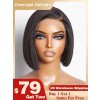 Lwigs Special Offer Buy 1 Get 1 Same For Free $79 Get 2 Brazilian Human Hair Bob Wigs C-Part HD Lace Wig SP39